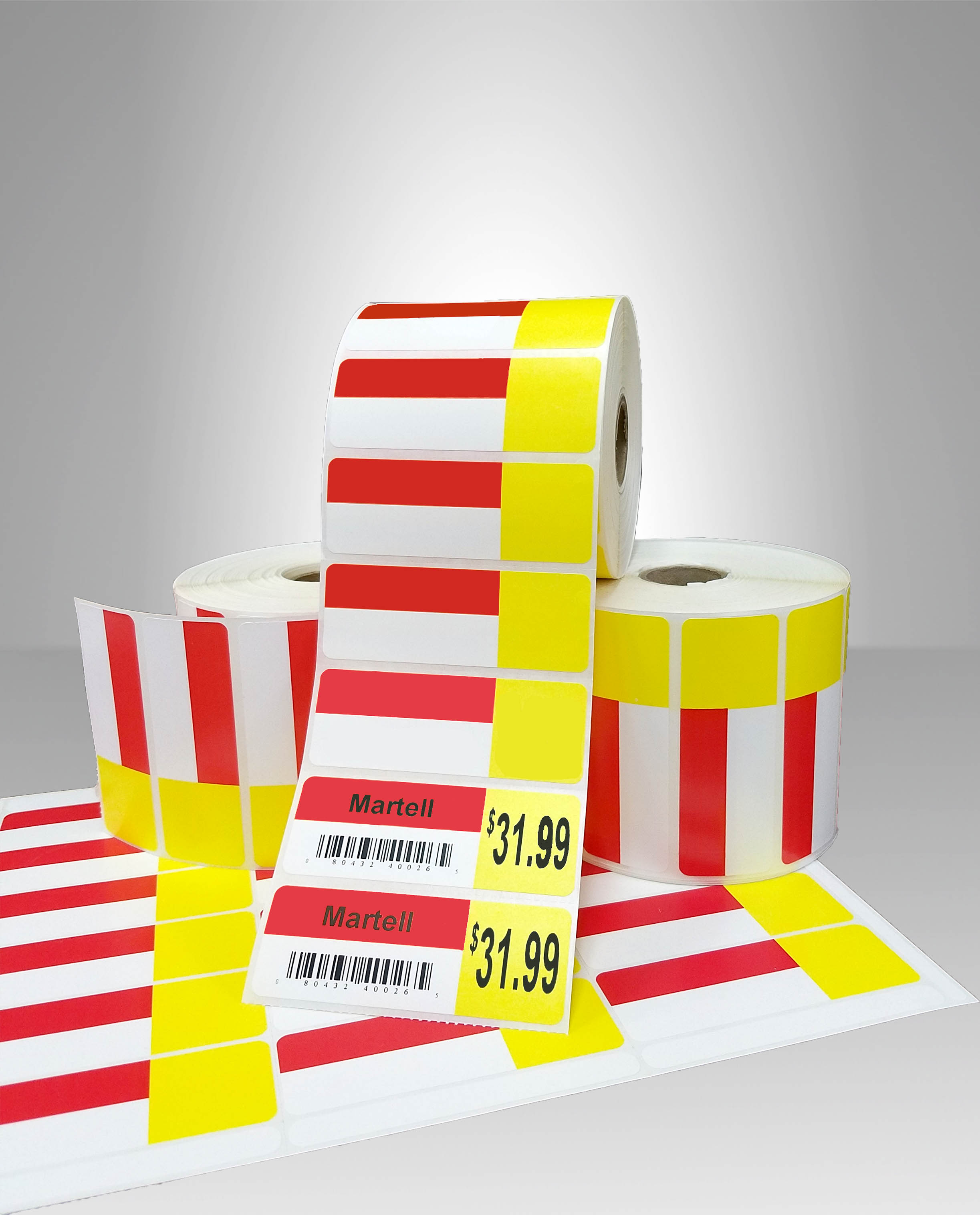  LabelValue.com  Zebra LV-56001 Red Compatible - 1280 Red  Labels per roll, 2 x 1 : Office Products