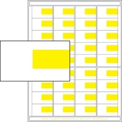 Ready Flow Yellow Paper Shelf Tag Inserts 1 3/4L x 1 1/4H