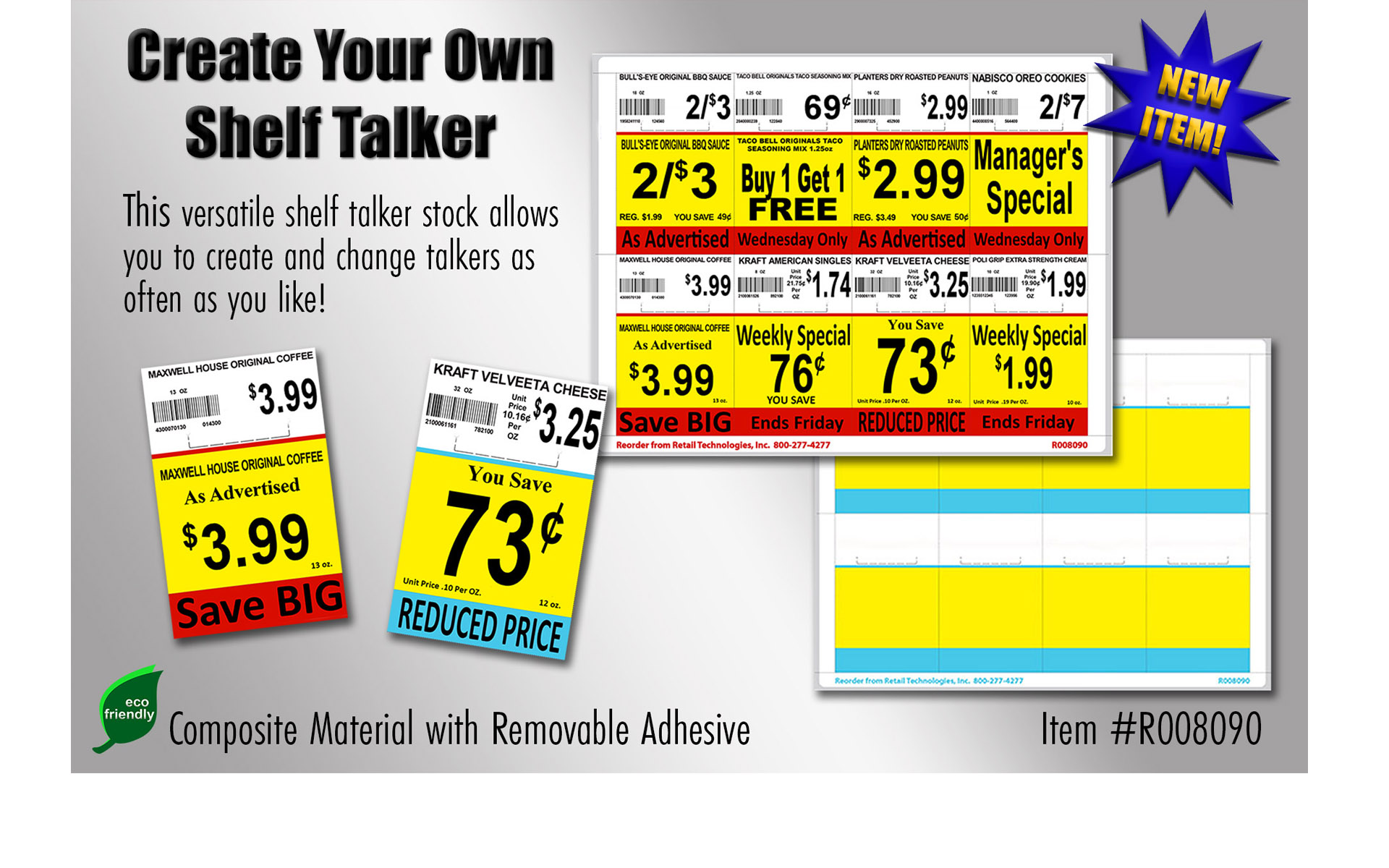 Signage Labels Shelf Talkers Printing Supplies